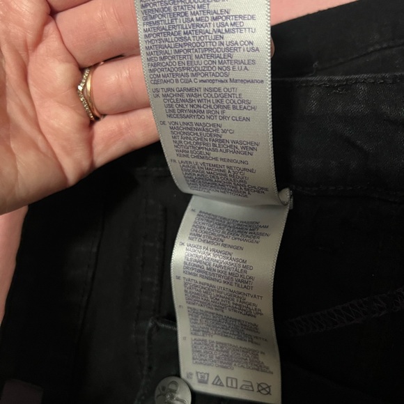 NYDJ Size 10 Petite Marilyn Straight Leg Black Jeans with LiftXTuck Technology - Picture 5 of 8